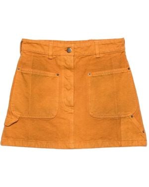 Prada Canvas Mini-Rok - Oranje