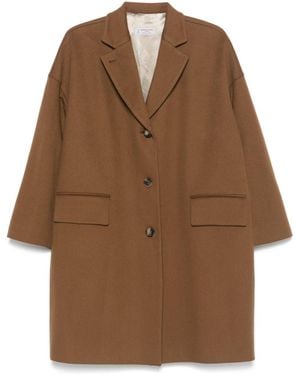 Alberto Biani Wool Coat - Brown