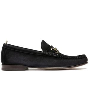 Officine Creative Balfron Horsebit Suede Loafers - Black