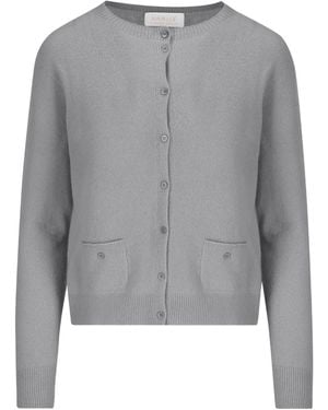 Vanisé Patch-Pocket Cashmere Cardigan - Grey