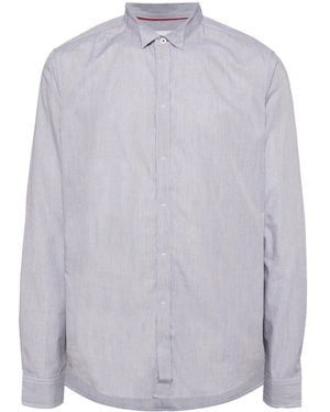Private Stock Pinstriped Cotton Poplin Long-Sleeve Shirt - White