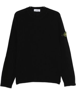 Stone Island Logo-Patch Sweater - Black