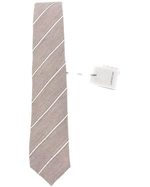 Corneliani Cravate À Rayures - White