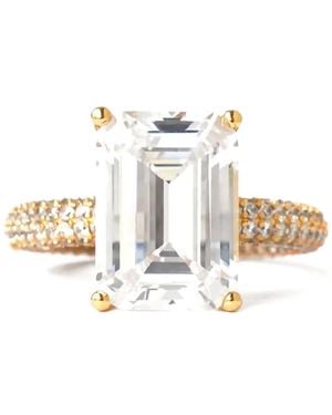 Izabel Display Mega Rectangle Ring - White