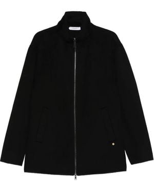Grayed Zip-Up Jacket - Black