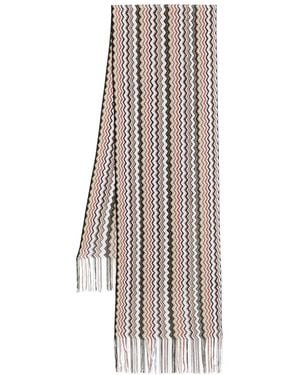 Missoni Zigzag-Woven Scarf - White