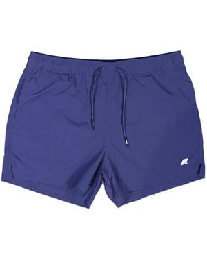 K-Way Costume Da Bagno Con Vita Elasticizzata - Blu