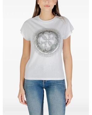 Guess Rhinestone-Embellished T-Shirt - White