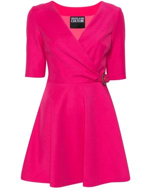 Versace Jeans Couture Baroque-Buckle Mini Dress - Pink