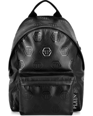 Philipp Plein モノグラム バックパック - ブラック