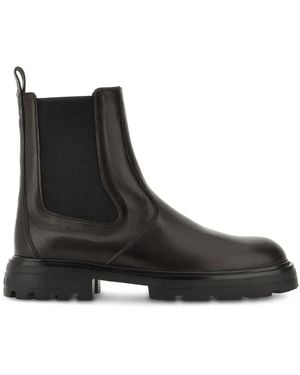 Hogan Knöchelhohe Lederstiefel - Schwarz