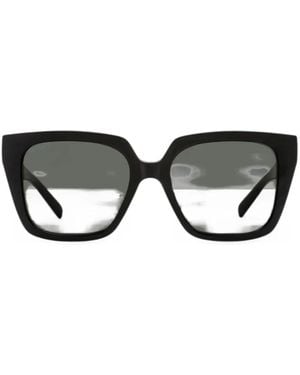 Gucci Interlocking Gg Web-Stripe Sunglasses - Black
