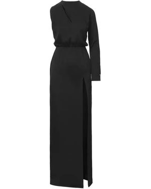 Il Volo Cut-Out Slit Maxi Dress - Black