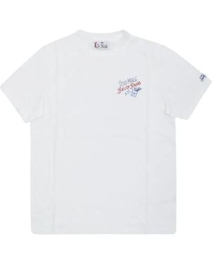 MC2 Saint Barth Arnott Embroidered-Detail T-Shirt - White