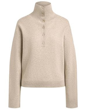 12 STOREEZ Tetris Button-Up Cardigan - Natural