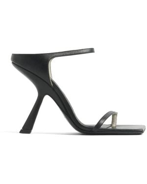 Mugler Sandalias Con Puntera Cuadrada - Negro