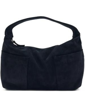 GIMAGUAS Mini Sacco Suede Tote Bag - Blue