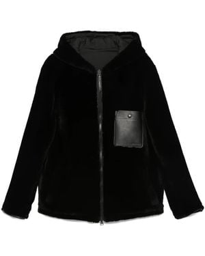 Yves Salomon Wendbare Kapuzenjacke - Schwarz
