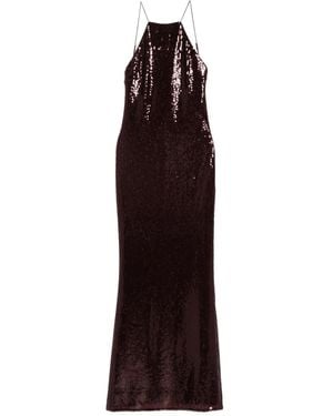 Patrizia Pepe Sequinned Halterneck Dress - Purple