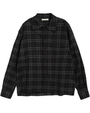 YMC Wray Geruit Shirt - Zwart