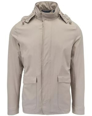 Peter Millar Hooded Pocket Jacket - Gray