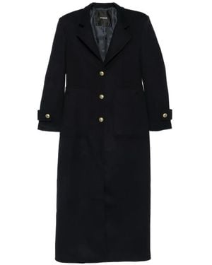 Pinko Button-Up Single-Breasted Coat - Black
