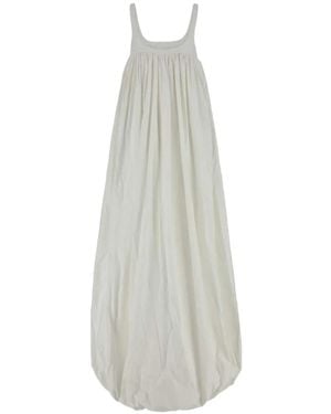 ARMARIUM Robe Froncée À Ourlet Bouffant - White