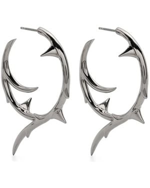 Shaun Leane Large Rose Thorn Hoop Earrings - Metallic