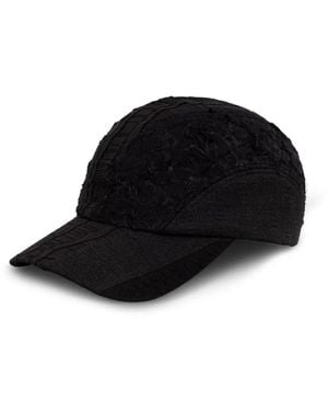 Adererror Distressed Patchwork Cap - Black