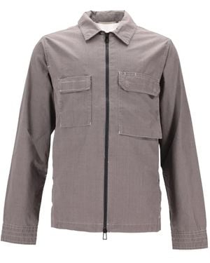 Paul Smith Zipped Cotton Shirt Jacket - Gray