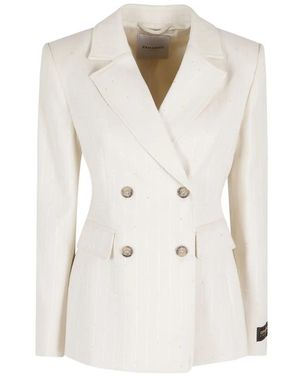 ERMANNO FIRENZE Double-Breasted Blazer - White