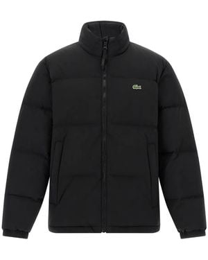 Lacoste Water-Repellent Down Jacket With Packable Hood - Black