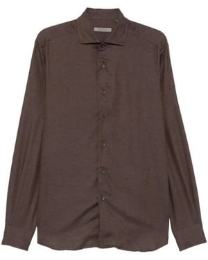 Corneliani Button-Down Shirt - Brown