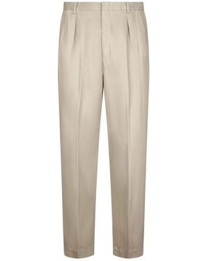 Cellar Door Pleated Tapered-Leg Pants - Natural