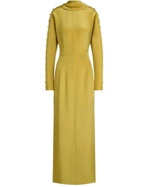12 STOREEZ Silk Maxi Dress - Yellow