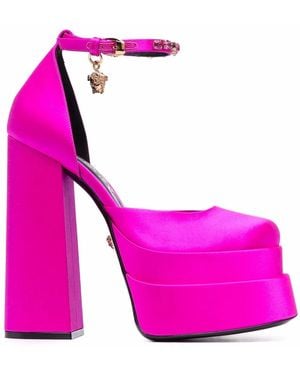 Versace Medusa Aevitas Double Platform Pumps - Pink