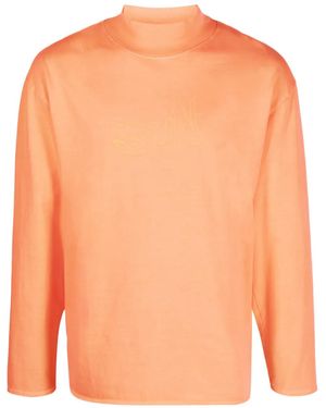 ERL Sweat En Coton À Col Montant - Orange