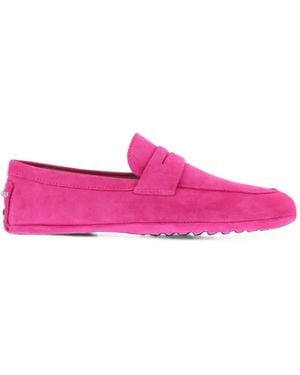 Paris Punk Penny-Detail Loafers - Pink
