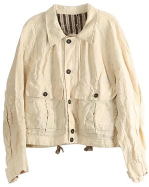 Ziggy Chen Cropped Workers Jacket - Natural