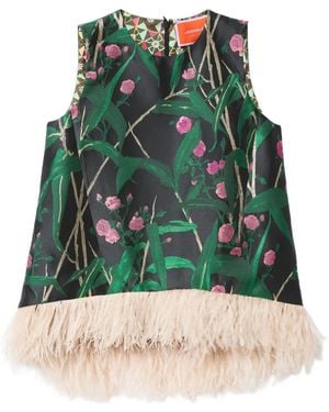 La DoubleJ Bamboo-Print Top - Green