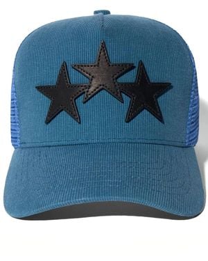 Amiri 3 Star Trucker Hat - Blue