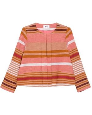 Niu Striped Jacket - Orange