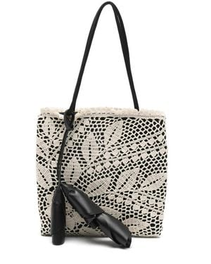 Magda Butrym Julia Crochet Top-Handle Bag - White