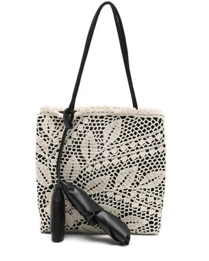 Magda Butrym Julia Crochet Top-Handle Bag - White