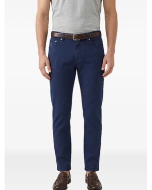Brunello Cucinelli Pantalones Rectos Con Pinzas - Azul