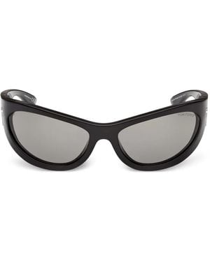 Tom Ford Lunettes De Soleil À Monture Structurée - Gris