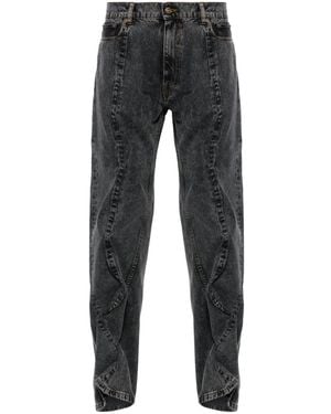 Y. Project Halbhohe Evergreen Wire Straight-Leg-Jeans - Grau