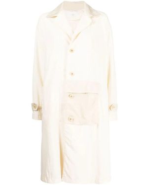 Y's Yohji Yamamoto Single-Breasted Button-Up Coat - White