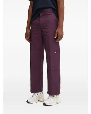 Dickies Logo-Patch Straight-Leg Pants - Purple