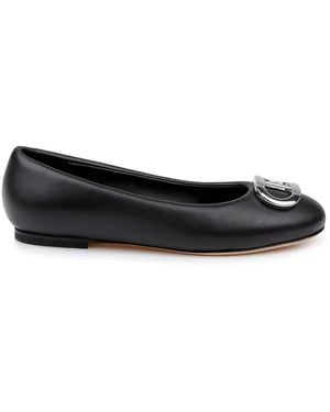Dee Ocleppo Prague Leather Baillerina Shoes - Black